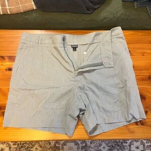 Patagonia Chino Shorts Gray Hemp Cotton Women's Size 16 Flat Front